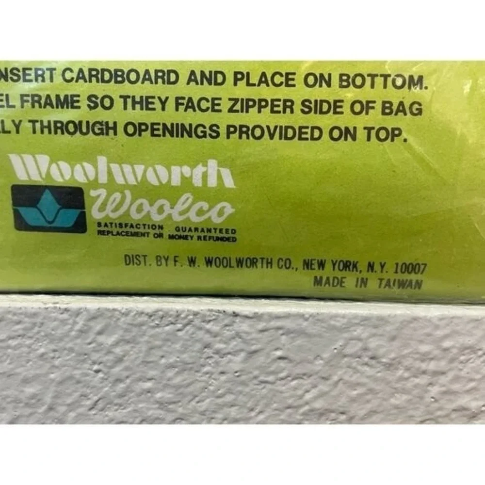 Vintage Woolworth‎ Floral Vinyl Dress Bag NOS Jumbo Garment Storage Cover Retro